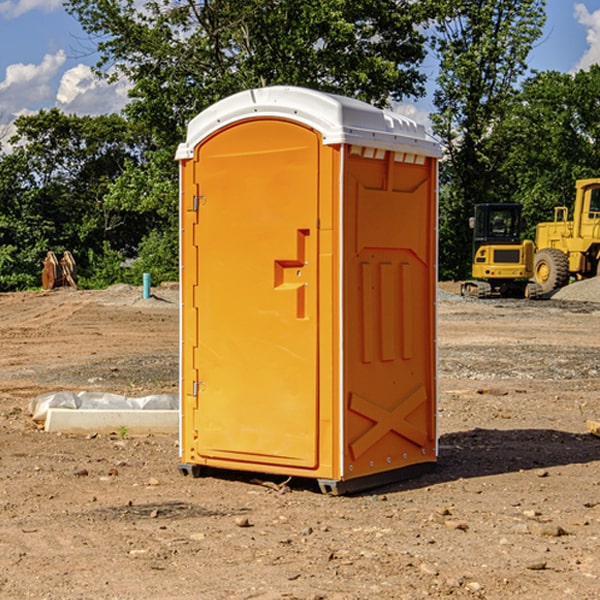 can i customize the exterior of the portable restrooms with my event logo or branding in Justice